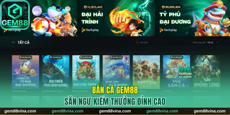 Bắn Cá Gem88 - Săn Ngư Đỉnh Cao Tiền Thưởng Ngập Tràn