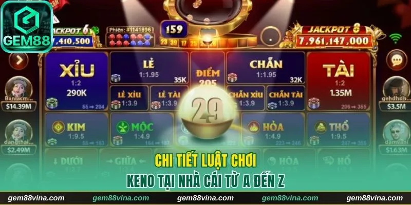 Chi tiết luật chơi Keno tại nhà cái từ A đến Z