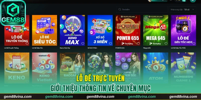 Thông tin về chuyên mục lô đề